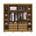 Guarda-Roupa 6 Portas 6 Gavetas 100% MDF Recife Nature/Champagne