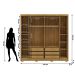 Guarda-Roupa 6 Portas 6 Gavetas 100% MDF Recife Nature/Champagne