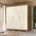 Guarda-Roupa 6 Portas 6 Gavetas 100% MDF Recife Nature/Champagne