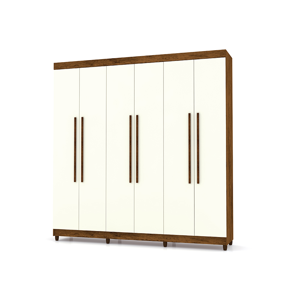 Guarda Roupa 6 Portas Audi Imbuia Champanhe