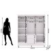 Guarda-Roupa 6 Portas Ideval com Cômoda Sapateira Sirios Branco