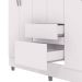 Guarda-Roupa 6 Portas Ideval com Cômoda Sapateira Sirios Branco