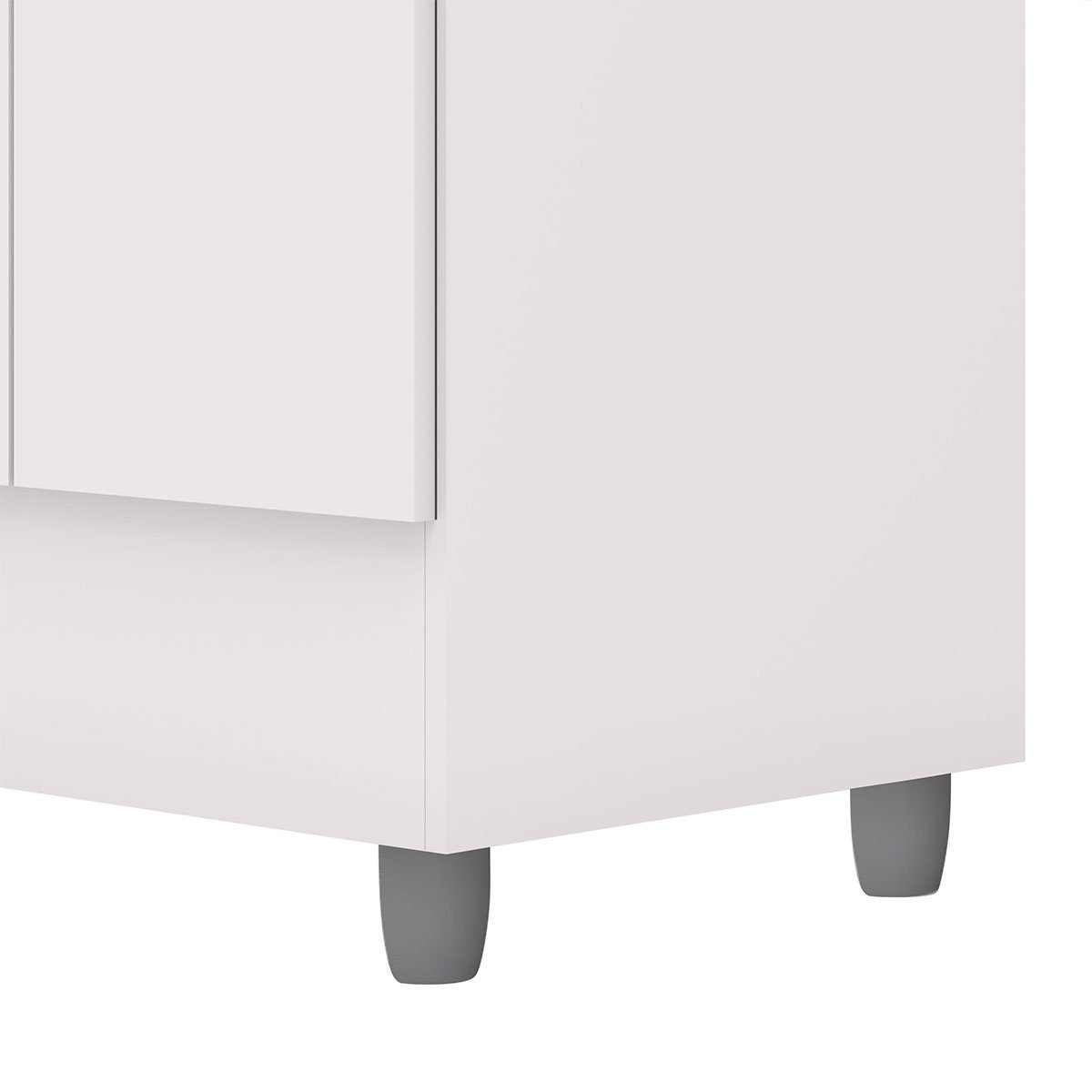 Guarda-Roupa 6 Portas Ideval com Cômoda Sapateira Sirios Branco