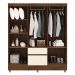 Guarda-Roupa 6 Portas Ideval com Cômoda Sapateira Sirios Imbuia/Champanhe
