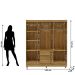 Guarda-Roupa 6 Portas Ideval com Cômoda Sapateira Sirios Nature/Brisa