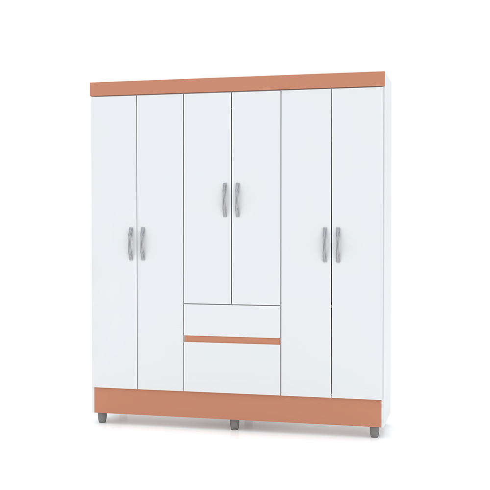 Guarda Roupa 6 Portas Urus Branco Camarim