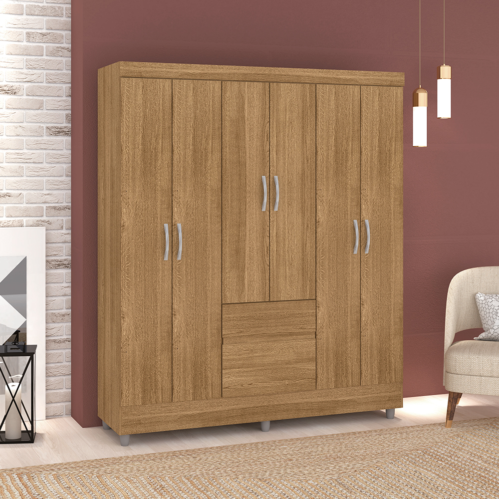 Guarda Roupa 6 Portas Urus Nature