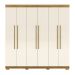 Guarda-Roupa Alto 6 Portas 2 Gavetas Norway Nature/Champagne