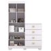 Guarda Roupa Cômoda 4 Gavetas 120cm Cristal Flex Branco - Vila Rica