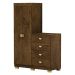 Guarda Roupa Cômoda 4 Gavetas 120cm Cristal Imbuia Rústico - Vila Rica