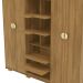 Guarda-Roupa Casal 100% MDF 6 Portas com Espelho Bolonha Nature