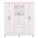 Guarda-Roupa Casal 6 Portas 2 Gavetas com Espelho Ideval Branco/Camarim