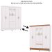 Guarda-Roupa Casal 6 Portas 2 Gavetas com Espelho Ideval Branco/Camarim
