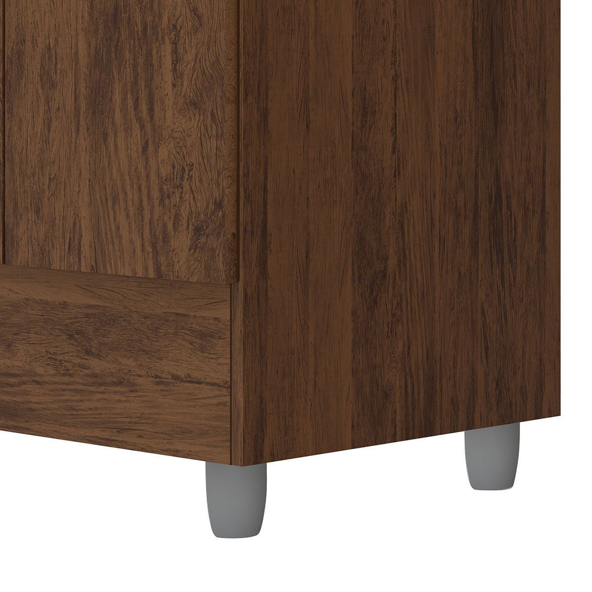 Guarda-Roupa Casal 6 Portas 2 Gavetas com Pés Ideval Imbuia Rústico