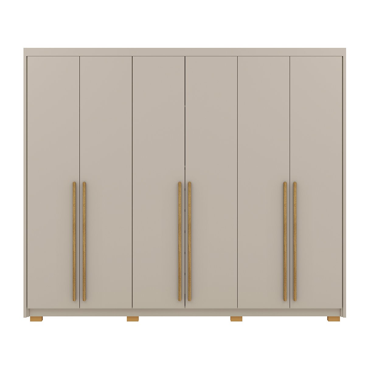 Guarda-Roupa Casal 6 Portas 3 Gavetas 100% MDF Dukai Fendi