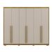 Guarda-Roupa Casal 6 Portas 3 Gavetas 100% MDF Dukai Nature/Fendi