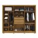 Guarda-Roupa Casal 6 Portas 3 Gavetas 100% MDF Dukai Nature/Fendi