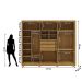 Guarda-Roupa Casal 6 Portas 3 Gavetas 100% MDF Dukai Nature/Fendi