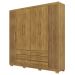 Guarda-Roupa Casal 6 Portas 6 Gavetas 100% MDF Cadence Nature/Brisa