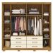 Guarda-Roupa Casal 6 Portas 6 Gavetas 100% MDF Cadence Nature/Champagne