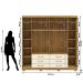 Guarda-Roupa Casal 6 Portas 6 Gavetas 100% MDF Cadence Nature/Champagne