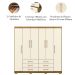 Guarda-Roupa Casal 6 Portas 6 Gavetas 100% MDF Cadence Nature/Champagne