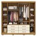Guarda-Roupa Casal 6 Portas 6 Gavetas 100% MDF Cadence Nature/Champagne
