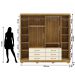 Guarda-Roupa Casal 6 Portas 6 Gavetas 100% MDF Cadence Nature/Champagne