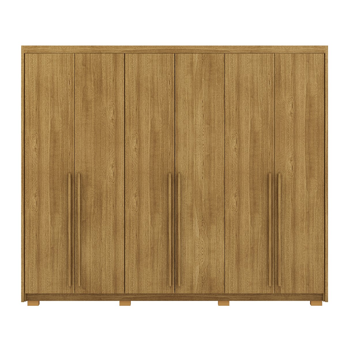 Guarda-Roupa Casal 6 Portas 6 Gavetas 100% MDF Dukai Nature