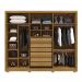 Guarda-Roupa Casal 6 Portas 6 Gavetas 100% MDF Dukai Nature/Fendi