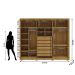 Guarda-Roupa Casal 6 Portas 6 Gavetas 100% MDF Dukai Nature/Fendi