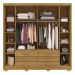 Guarda-Roupa Casal 6 Portas 6 Gavetas 100% MDF Espelho Cadence Nature/Brisa