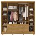 Guarda-Roupa Casal 6 Portas 6 Gavetas 100% MDF Espelho Cadence Nature/Brisa