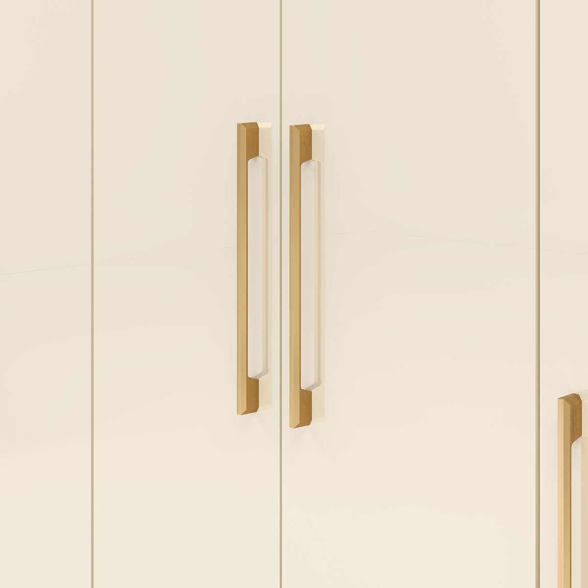 Guarda-Roupa Casal 6 Portas 6 Gavetas 100% MDF Espelho Cadence Nature/Champagne