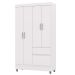 Guarda Roupa Solteiro 103cm Com 4 Portas Ideal Flex Branco - Vila Rica