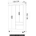 Guarda Roupa Solteiro 103cm Com 4 Portas Ideal Flex Branco - Vila Rica