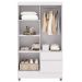 Guarda Roupa Solteiro 103cm Com 4 Portas Ideal Flex Branco - Vila Rica