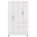 Guarda Roupa Solteiro 103cm Com 4 Portas Ideal Flex Branco - Vila Rica