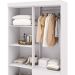 Guarda Roupa Solteiro 103cm Com 4 Portas Ideal Flex Branco - Vila Rica