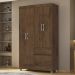 Guarda Roupa Solteiro 103cm Com 4 Portas Ideal Imbuia Rústico - Vila Rica