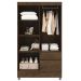 Guarda Roupa Solteiro 103cm Com 4 Portas Ideal Imbuia Rústico - Vila Rica