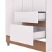 Guarda-Roupa Solteiro 4 Portas 2 Gavetas com Pés Ideval Branco/Camarim