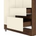 Guarda-Roupa Solteiro 4 Portas 2 Gavetas com Pés Ideval Imbuia/Champanhe
