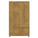 Guarda-Roupa Solteiro 4 Portas 2 Gavetas com Pés Ideval Nature