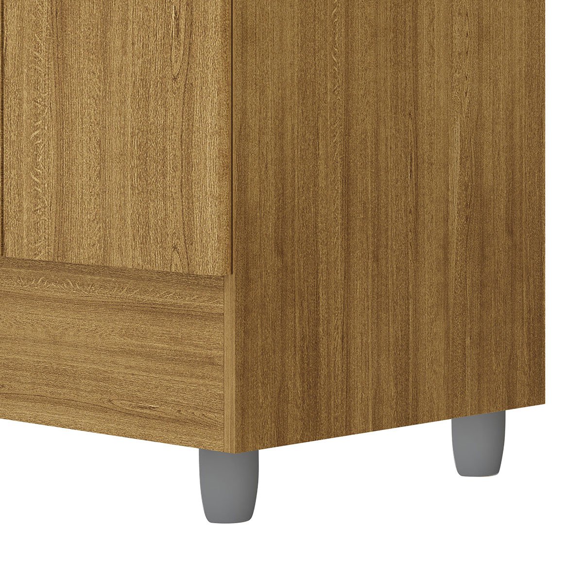 Guarda-Roupa Solteiro 4 Portas 2 Gavetas com Pés Ideval Nature