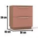 Kit 2 Mesas De Cabeceira Dubai 2 Gavetas Nature Camarim VR