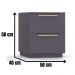 Mesa De Cabeceira Dubai 2 Gavetas 50 cm Alasca VR