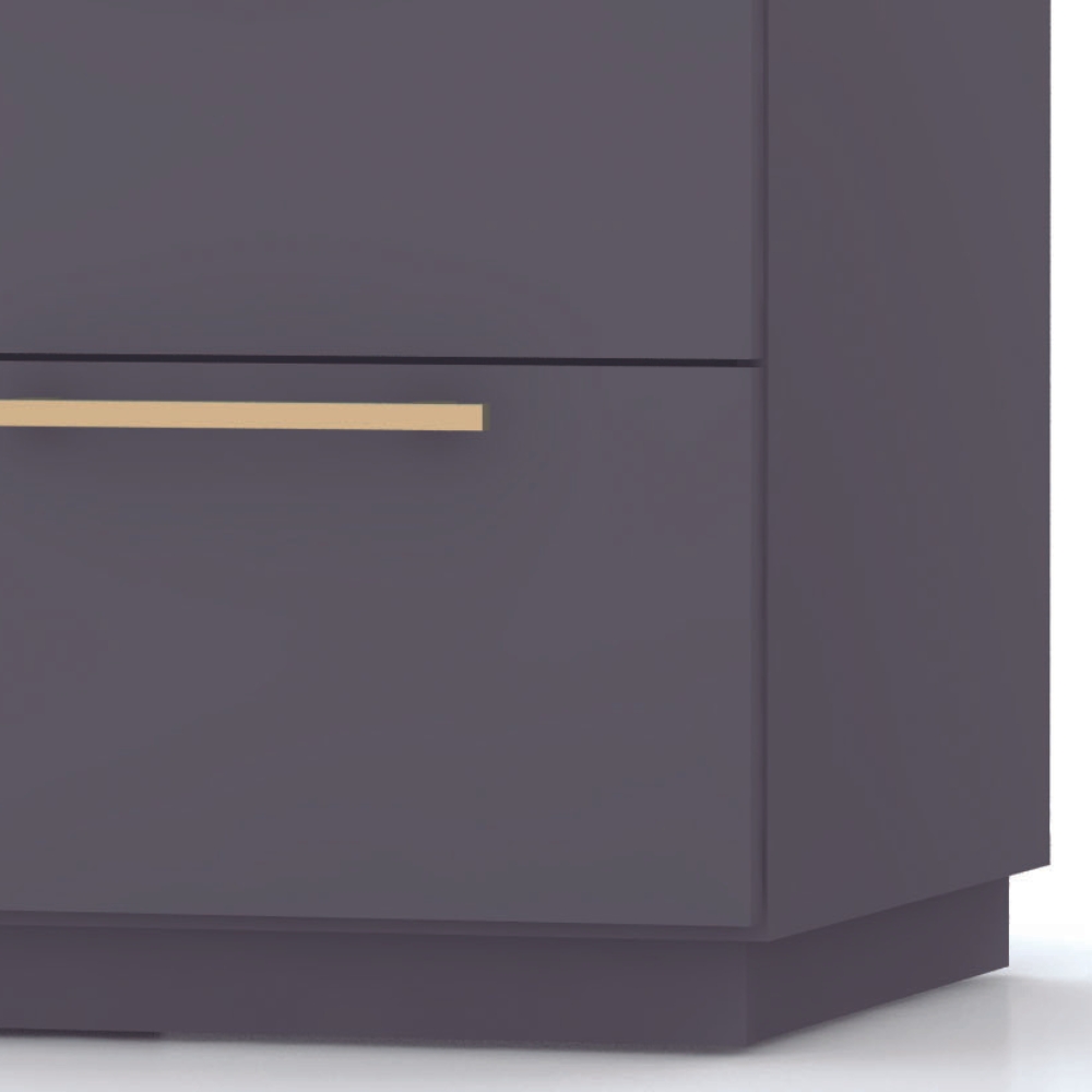 Mesa De Cabeceira Dubai 2 Gavetas 50 cm Alasca VR