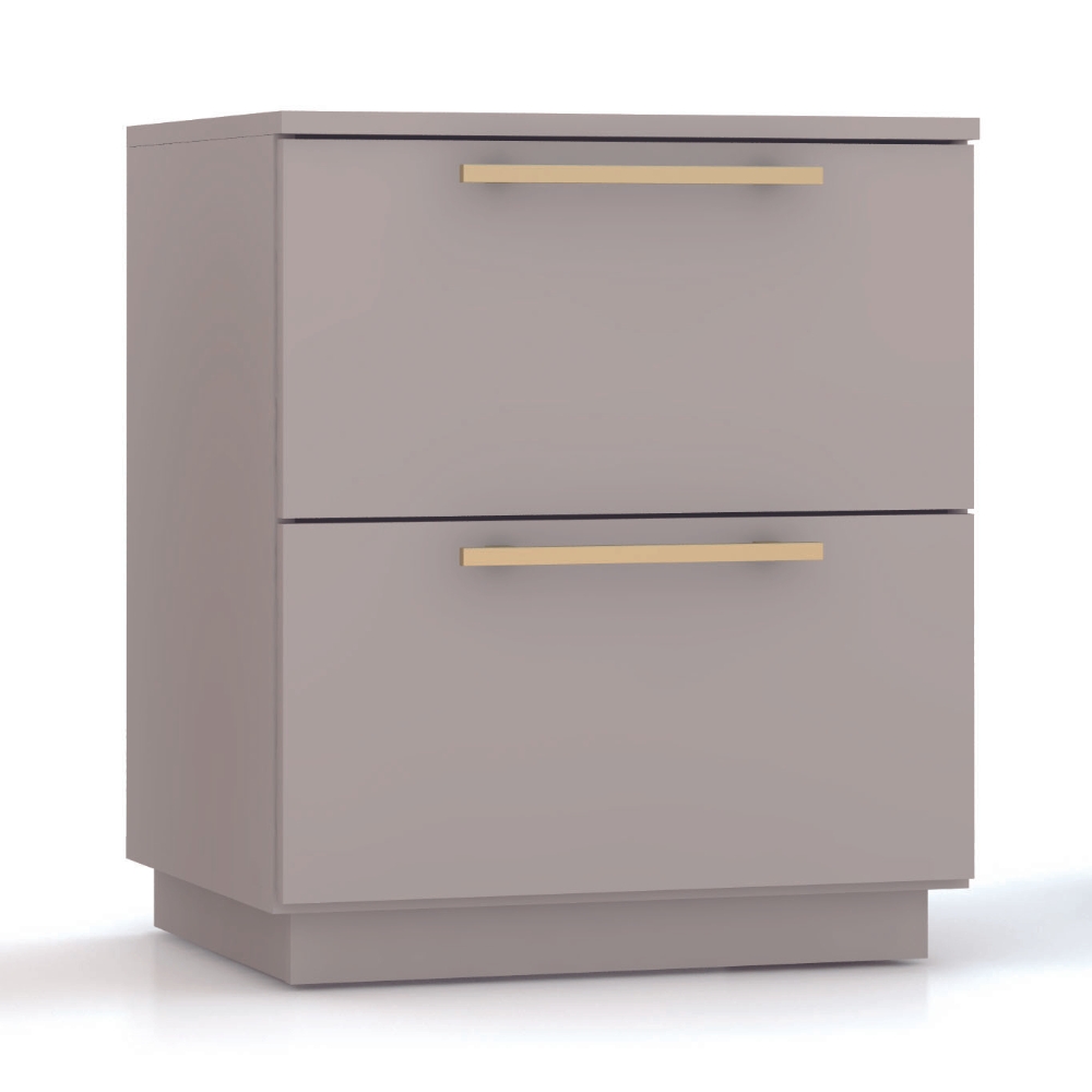 Mesa De Cabeceira Dubai 2 Gavetas 50 cm Fendi VR