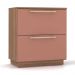 Mesa De Cabeceira Dubai 2 Gavetas 50 cm Nature Camarim VR